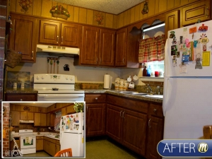 Kitchen before-after