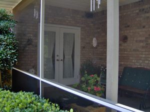 Screen room of home exterior