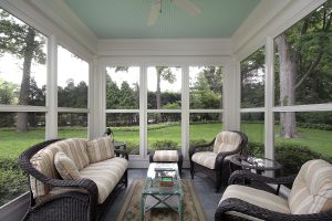 Picture of the interior of a screen room.