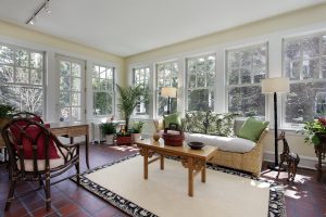 Picture of the interior of a sunroom.